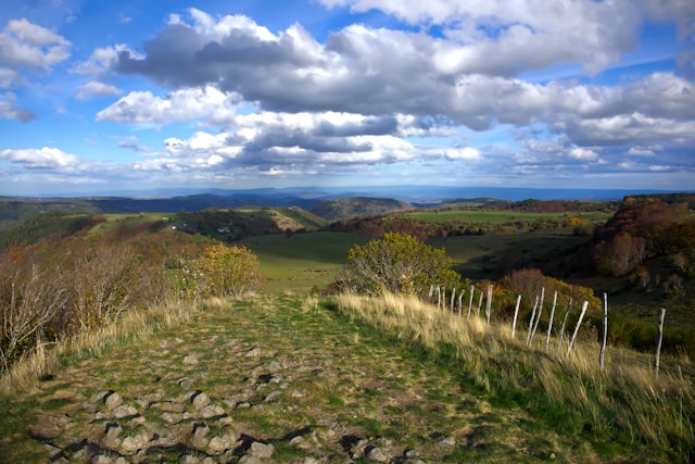 Panorama sulla valle dei vulcani in Auvergne